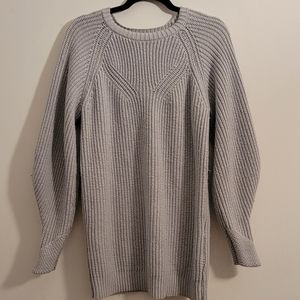 Eva Mendes gray mini sweater dress